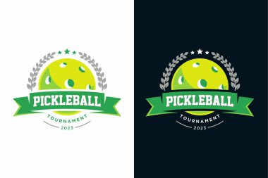 Pickleball logo design vector illustration clipart