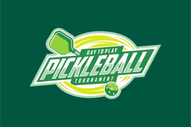 Pickleball logo tasarım vektör çizimi