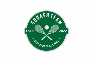Squash Spor Amblemi Logo Şablonu Tasarımı