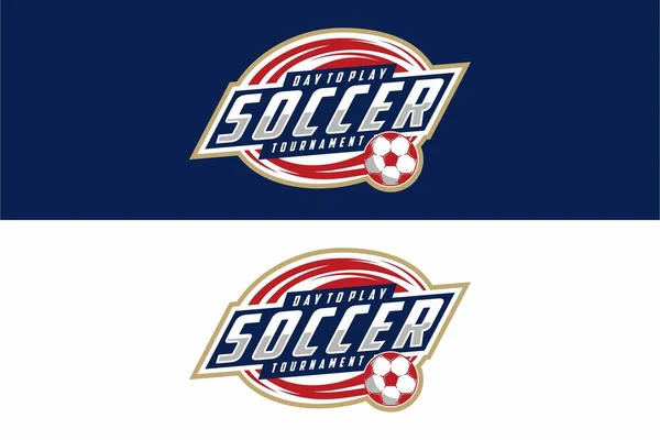 Diseño Del Logo Deportivo Del Club Fútbol — Vector de stock