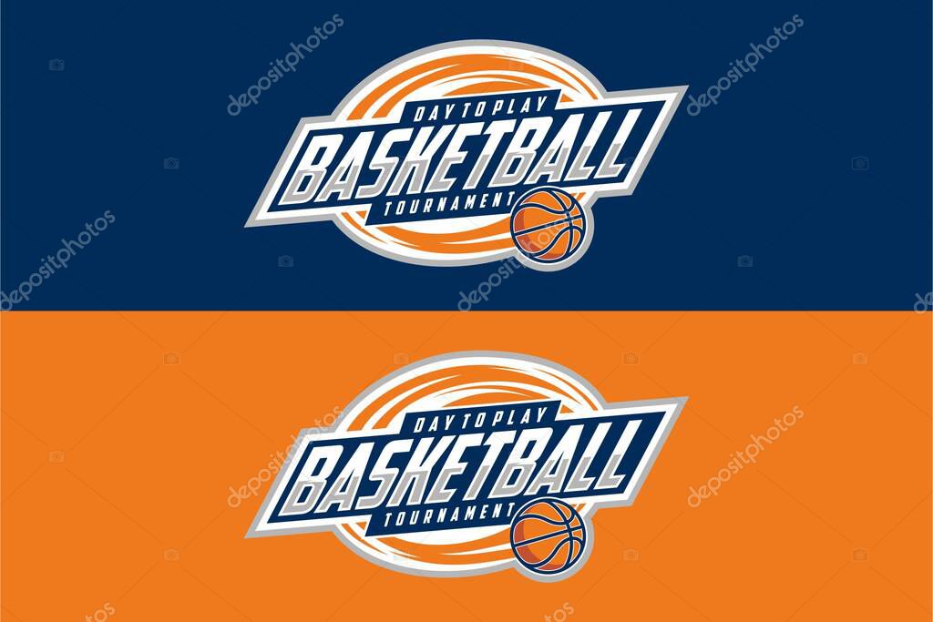 Basketball club logo. Basketball club emblem, design template