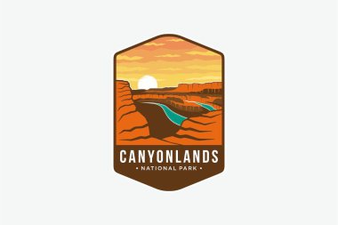 Canyonlands Ulusal Parkı Amblem amblemi çizimi