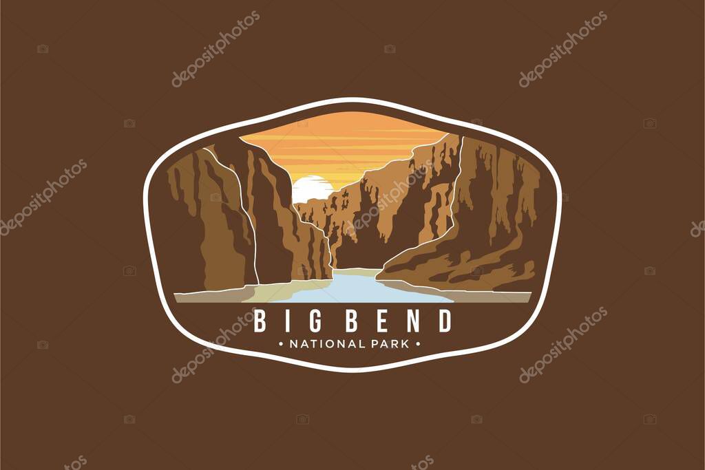 Big Bend Park Emblem patch logo illustration