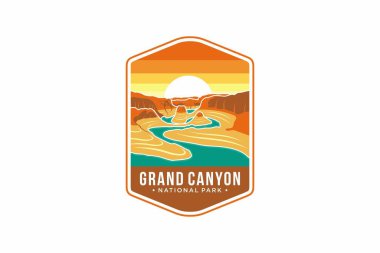 Büyük Kanyon Ulusal Parkı amblem amblemi.