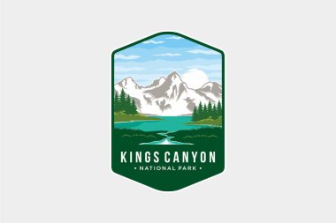 Kings Canyon Ulusal Parkı Amblem amblemi çizimi
