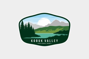 Kobuk Vadisi Ulusal Parkı Amblem amblem amblemi illüstrasyonu