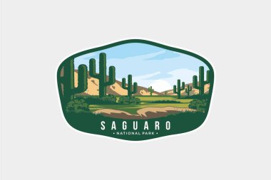 Saguaro Nasional Ulusal Park amblem çizimi