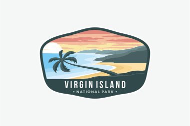 Virgin Adaları Ulusal Parkı Amblem amblemi çizimi