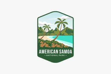 Amerikan Samoa Ulusal Parkı Amblem amblemi çizimi