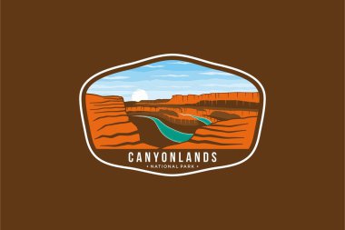 Canyonlands Ulusal Parkı Amblem amblemi çizimi