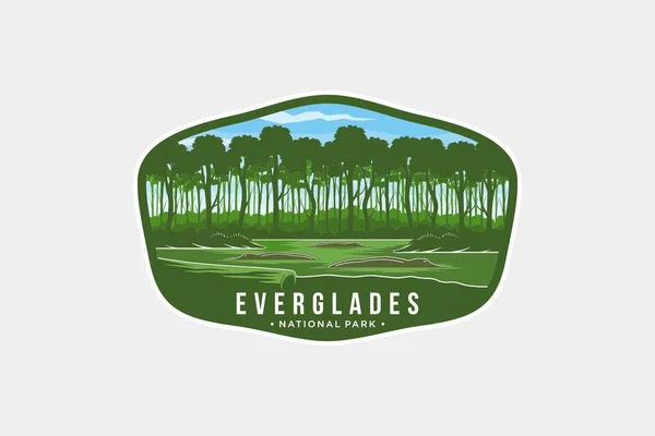 stock vector Everglades National Park Emblem patch logo illustration 