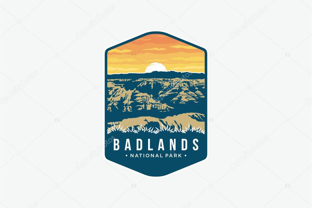 Badlands Park Emblem patch logo illustration