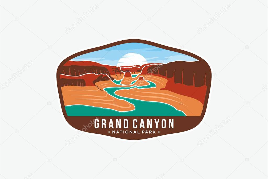 Illustration of the Grand Canyon National Park emblem patch logo