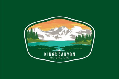 Kings Canyon Ulusal Parkı Amblem amblemi çizimi