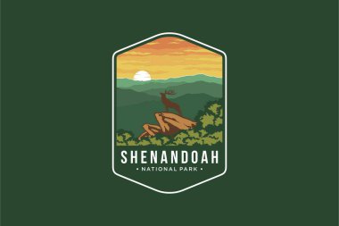Shenandoah Ulusal Parkı Amblem amblemi çizimi