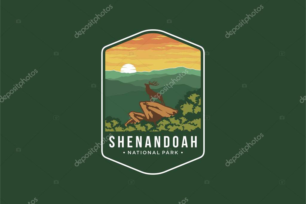 Shenandoah National Park Emblem patch logo illustration