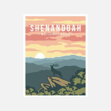 Shenandoah Ulusal Park poster çizimi