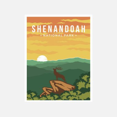 Shenandoah Ulusal Park poster çizimi
