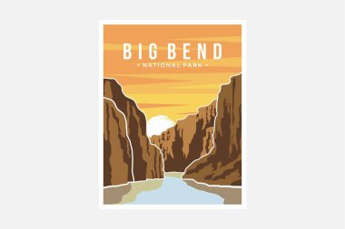 Big Bend Ulusal Parkı poster tasarımı