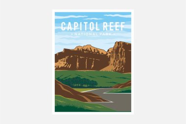 Capitol Resifi Ulusal Park poster tasarımı