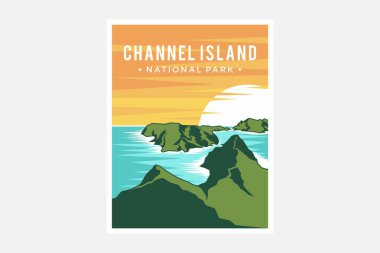 Channel Island Ulusal Parkı poster tasarımı