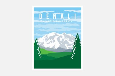 Denali Ulusal Parkı poster tasarımı