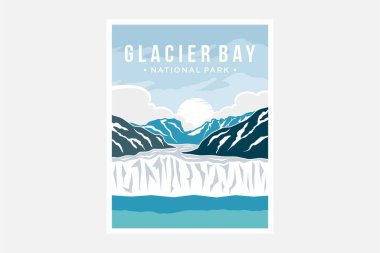 Glacier Bay Ulusal Park poster çizimi
