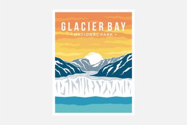 Glacier Bay Ulusal Park poster çizimi