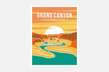 Büyük Kanyon Ulusal Parkı poster tasarımı