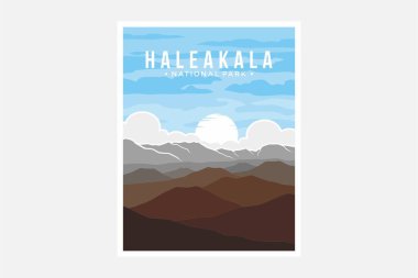 Haleakala Ulusal Park poster çizimi