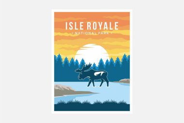 Royale Adası Ulusal Park poster tasarımı