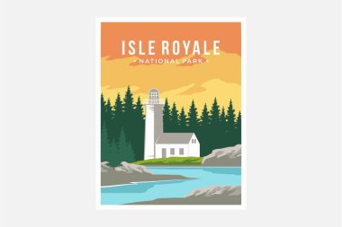 Royale Adası Ulusal Park poster tasarımı