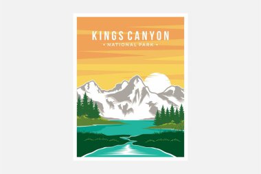 Kings Canyon Ulusal Park poster çizimi