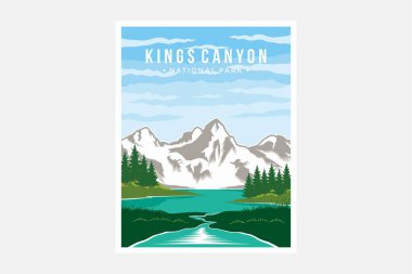 Kings Canyon Ulusal Park poster çizimi