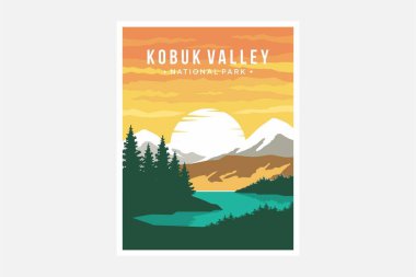 Kobuk Vadisi Ulusal Park poster çizimi
