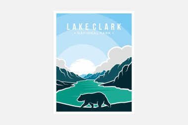 Clark Gölü Ulusal Parkı poster tasarımı