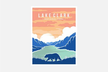 Clark Gölü Ulusal Parkı poster tasarımı
