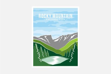 Rocky Dağı Ulusal Parkı poster tasarımı