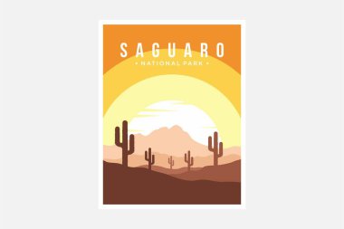 Saguaro Ulusal Parkı poster tasarımı