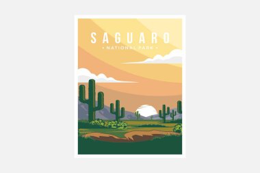 Saguaro Ulusal Parkı poster tasarımı