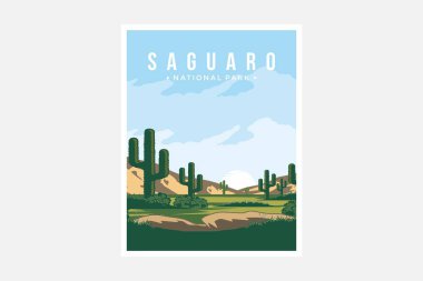 Saguaro Ulusal Parkı poster tasarımı