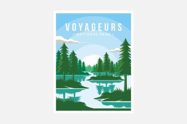 Voyageurs Ulusal Park poster çizimi