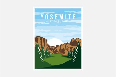 Yosemite Ulusal Parkı poster tasarımı