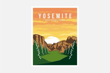 Yosemite Ulusal Parkı poster tasarımı