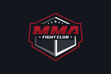 Modern profesyonel karma dövüş sanatları logosu tasarımı. MMA işareti.