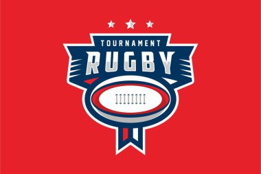 Rugby rozet logosu modern minimalist tarzda