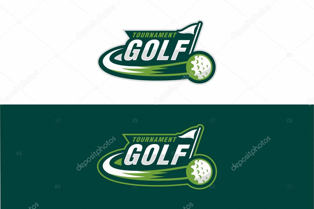 Golf tournament logo in modern minimalist style