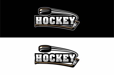 Modern minimalist tarzda hokey turnuvası logosu