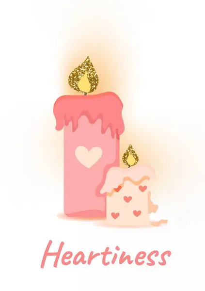 Kalpli mumlar, düz stil.