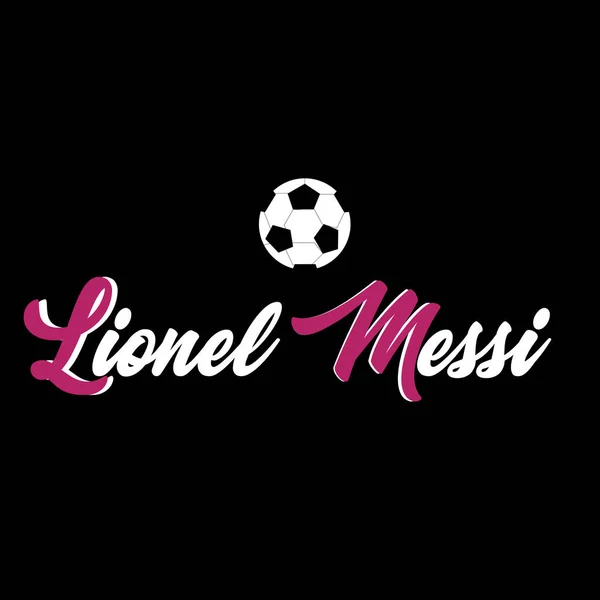 Lionel Messi Napis Vintage Stylu Kolorowe Wzornictwo Eps10 — Wektor stockowy
